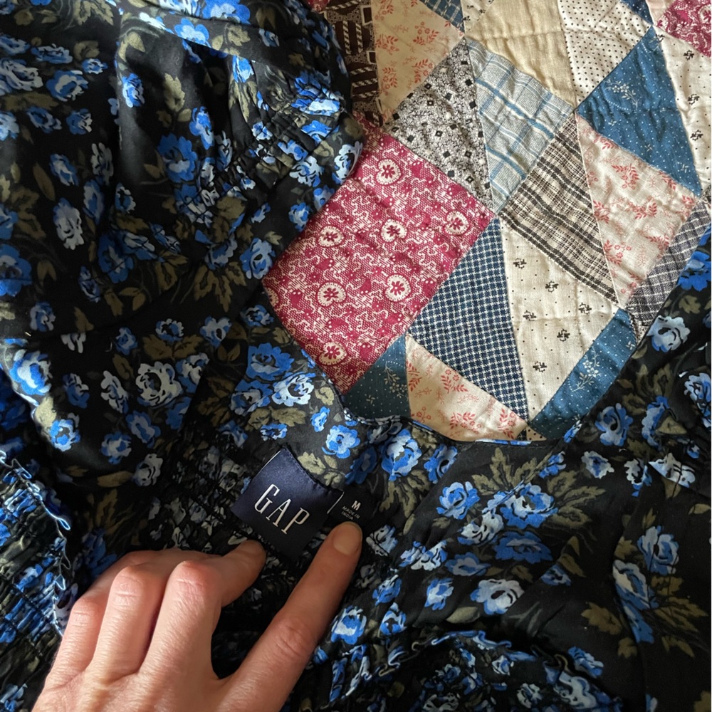 Gap floral puff sleeve smocked mini dress - Picture 5 of 6